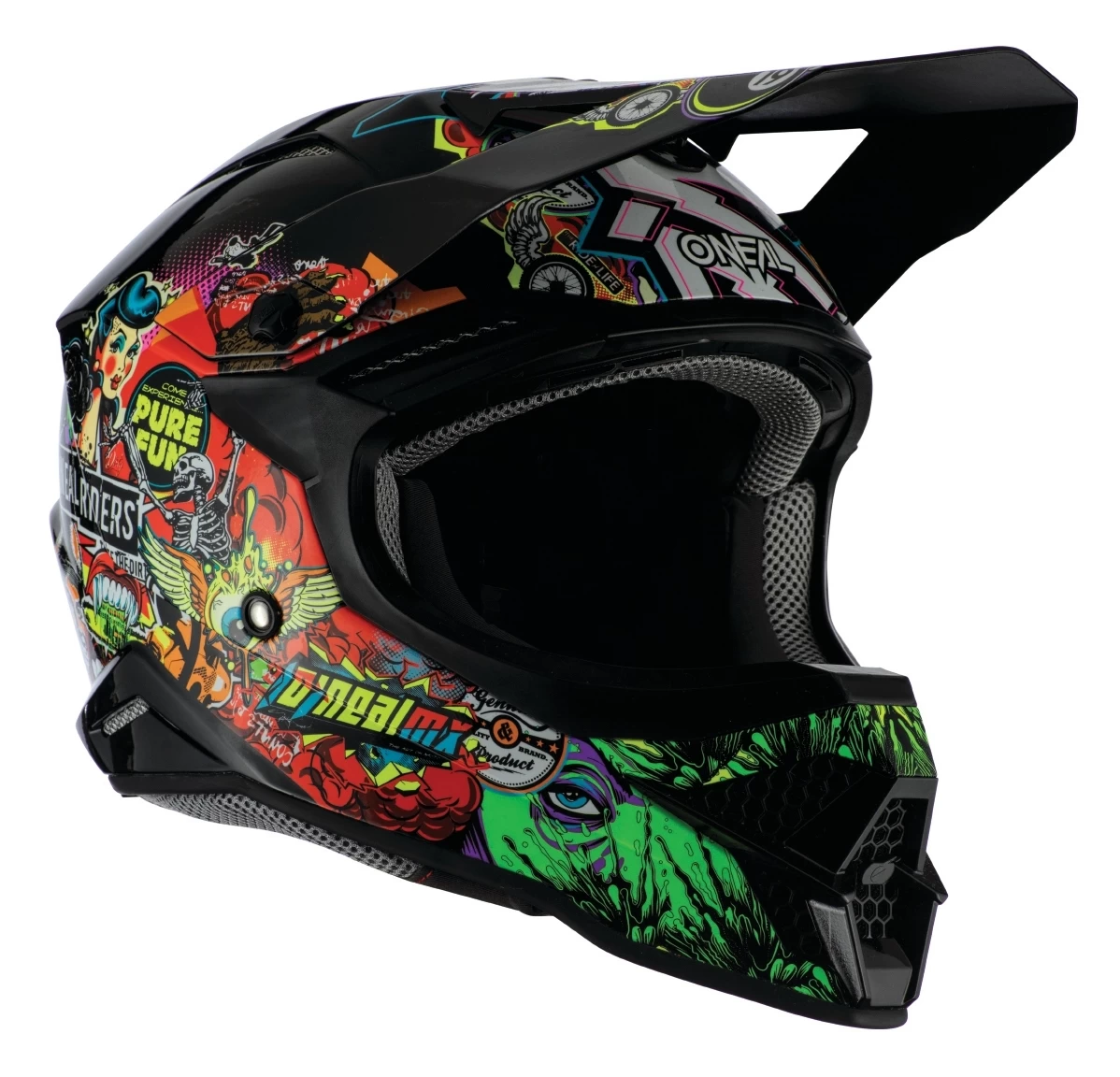 O'Neal 3 Series Crank Helmet Black/Green/Red / LG [Open Box] - Image 3
