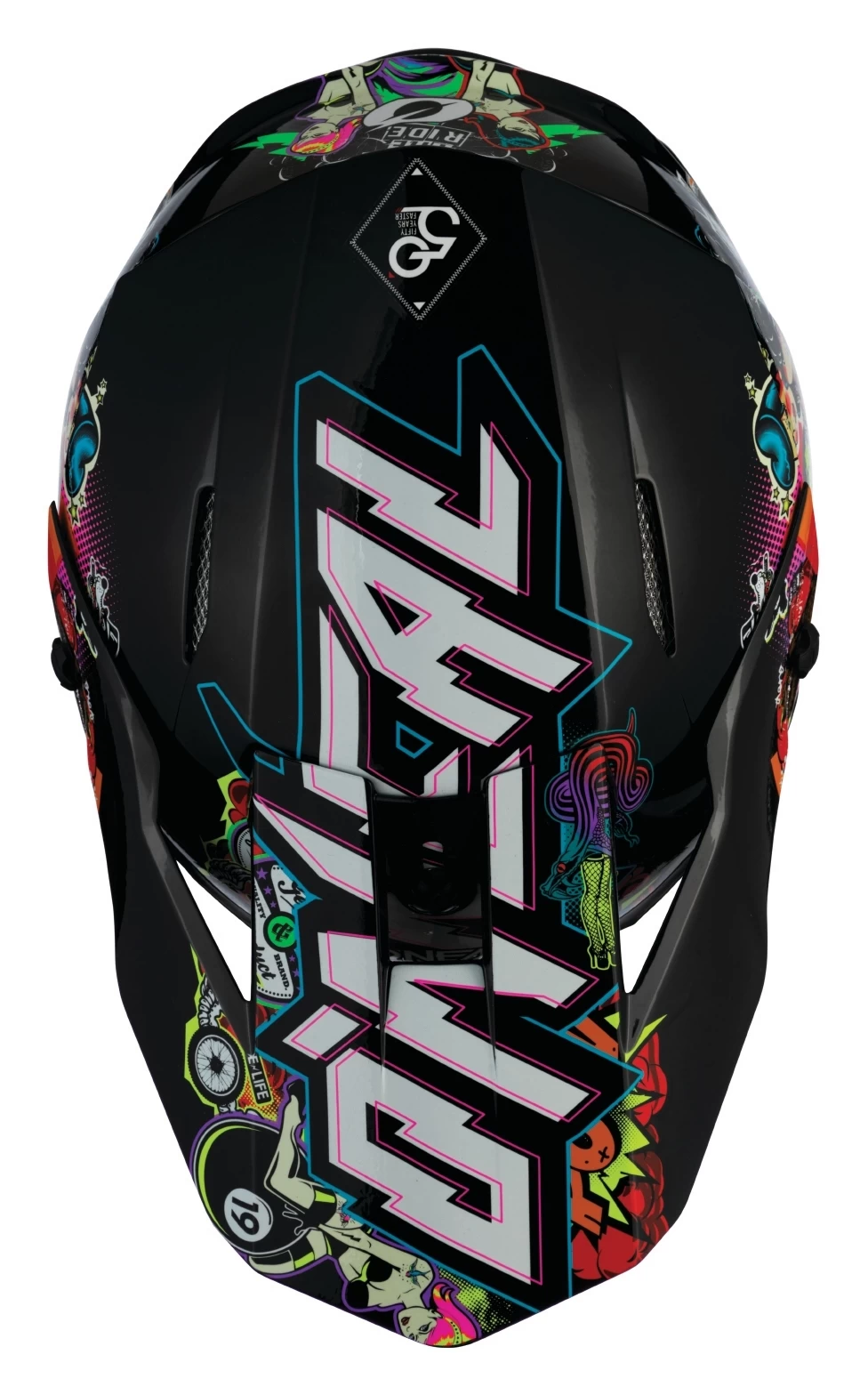 O'Neal 3 Series Crank Helmet Black/Green/Red / LG [Open Box] - Image 7