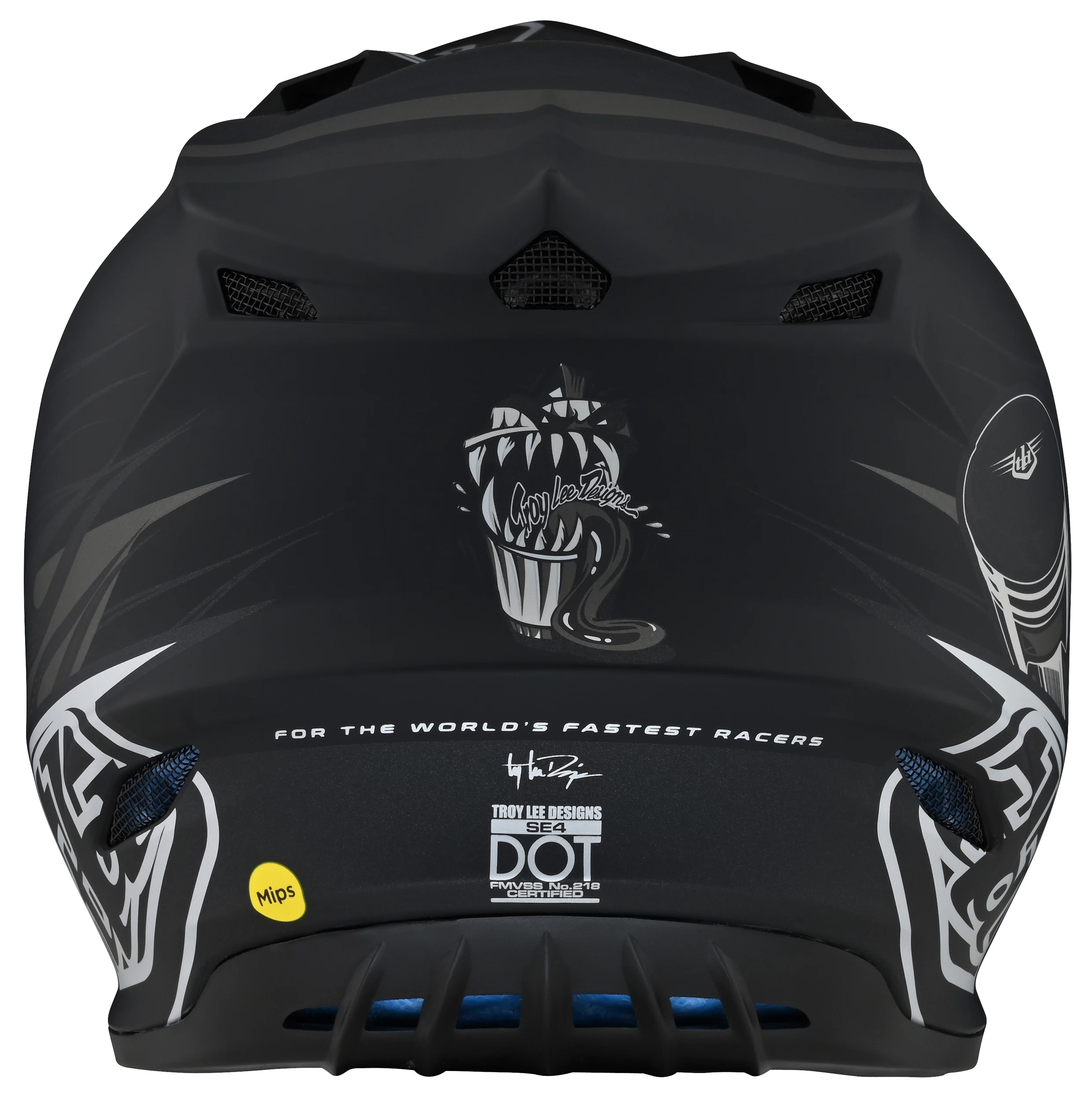 Troy Lee Designs Troy Lee SE4 Polyacrylite Mips Skooly Helmet Black / MD [Blemished - Very Good] - Image 2