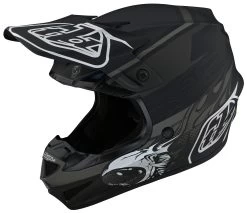 Troy Lee Designs Troy Lee SE4 Polyacrylite Mips Skooly Helmet Black / MD [Blemished - Very Good]